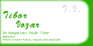 tibor vozar business card